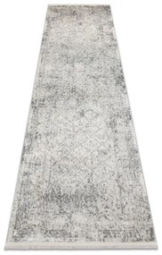 Koberec / behúň DISTIN 0200A sivý / svetlosivý / biely