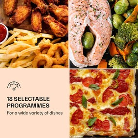 Klarstein Vigor Air, teplovzdušná fritéza, 1800 W, 30 l, 18 programov, horný a dolný ohrev