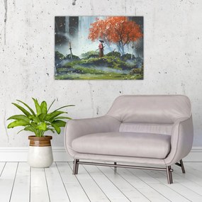 Obraz - Ilustrácie záhrady mečov (70x50 cm)