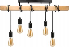 BERGE LED závesné stropné svietidlo 5x E27 Loft
