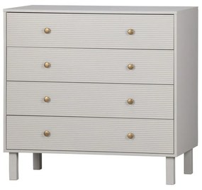 Svetlosivá nízka komoda z borovicového dreva 94x91 cm Madu – WOOOD