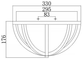 Elstead FE-ALLIER-F-LW - Stropné svietidlo ALLIER 2xE27/60W/230V dub