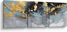 Obraz - Abstrakcia (s hodinami) (90x30 cm)