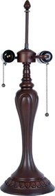 Tmavo hnedá zdobená noha k lampe Tiffany - Ø 17 * 60 cm / E27 / 40W