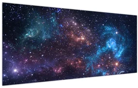 Obraz - Nočná obloha (120x50 cm)