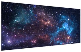 Obraz - Nočná obloha (120x50 cm)