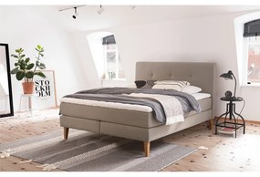 Béžová boxspring posteľ 180x200 cm Stockholm – Meise Möbel