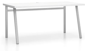 PLAN Kancelársky pracovný stôl SINGLE LAYERS bez prepážok, biela