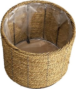 Pletený prírodný obal na kvetinu L - Ø 30 * 23 cm
