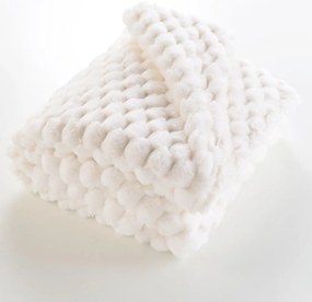 Krémová deka z mikroplyšu 180x220 cm Frosty – douceur d'intérieur
