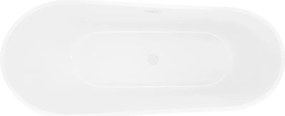 Mexen Dora, voľne stojaca vaňa 150 x 75 cm, biela, biely prepad, 52071507500-20