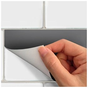Súprava samolepiek na kachličky 30 ks 20x10 cm Subway Tiles Grey - Ambiance