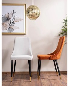 Jedálenská stolička Piano Velvet, svetlo sivá / čierna