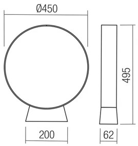 Redo 91067 - LED Vonkajšie svietidlo ONIRO LED/15W/230V 49,5 cm CRI 90 IP65 hnedé