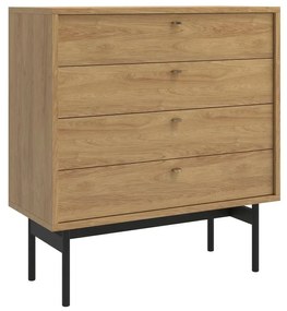 Komoda Oscar O5  (prírodný hikor + čierna). Vlastná spoľahlivá doprava až k Vám domov. 1100515