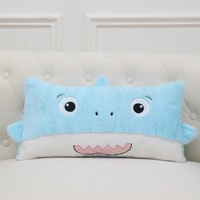 Vankúš žralok 30x56cm modrý