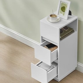 Nočný stolík ROBIN, 30x25x65cm, biela Vasagle