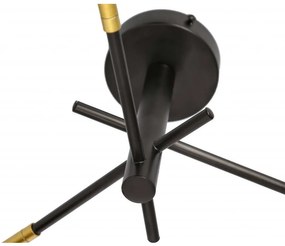 Candellux Čierno-zlatý závesný luster Less pre žiarovku 3x E14 33-70975