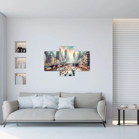 Obraz - Život veľkomesta (90x60 cm)