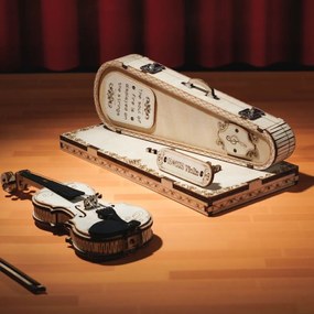 Robotime Rokr 3D dřevěné puzzle Houslové Capriccio 82 ks
