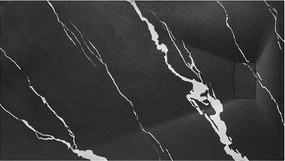 Besco Obdĺžniková sprchová vanička z SMC kompozitu VEXO MARBLE BLACK R 100x80 (120x80, 120-180x90) BESCO-Rozmery: 160x90