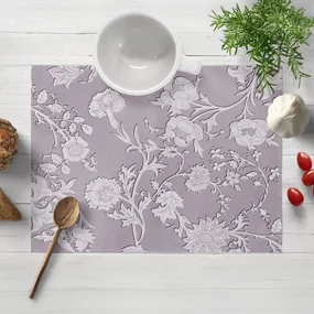 Biante Dekoračné prestieranie na stôl PM-045 Zámocké kvety na pastelovo fialovom 30x40 cm