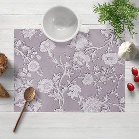 Biante Dekoračné prestieranie na stôl PM-045 Zámocké kvety na pastelovo fialovom 30x40 cm