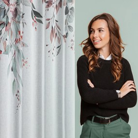 ZÁVES NA KRÚŽKOCH MEG, SADA 2KS 140X260 CM KVETY