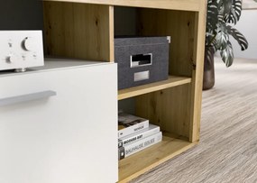 Obývacia stena Jacky, dub artisan/biela