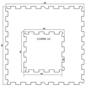 Dlažba FitFlo SF1050 47,8 x 47,8 x 0,8 cm - roh, biela