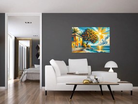 Obraz - Dom s pomarančmi I. (90x60 cm)