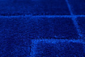 Kúpeľňový koberček Inez modrý, geometrický