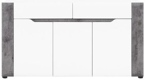 Komoda Brando B03 Biela/Betón 3d2s