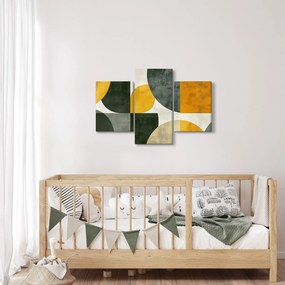 Obraz - Abstrakcia v olivovej farbe (90x60 cm)