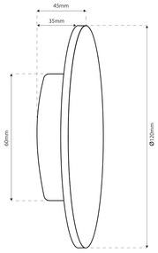 Exteriérové nástenné LED svietidlo Disk, 1x LED 9w, CCT, čierna