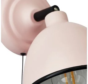 Nástenné svietidlo Brilliant Telio E14 1x28W ružové s ťahacím vypínačom