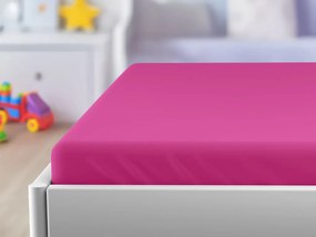 Jersey plachta do detskej postieľky EXCLUSIVE 60x120 cm purpurová