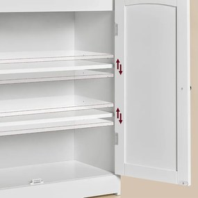 Autronic BONTEC Kúpeľňová skrinka 60x30x100cm, mdf, biela, AUK-E1177 WT Farba: Biela