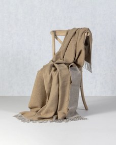 Deka Merinos 140x200 cm melange toffee