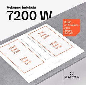 Klarstein Chef-Fusion Down Air System, 2 v 1, indukčná varná doska + digestor, výkonný, 7200 W