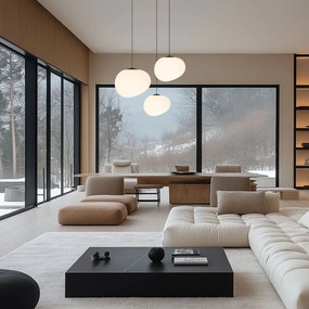 Čierno-biele závesné svietidlo ø 25 cm Stones – Candellux Lighting