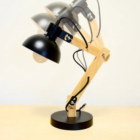 Brilagi - Stolná lampa FOCUS 1xE27/40W/230V čierna