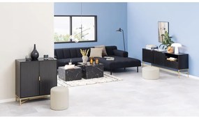 Čierne konferenčné stolíky v dekore mramoru v súprave 2 ks 58x58 cm Dice – Actona