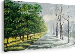 Obraz - Zima versus leto (90x60 cm)