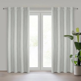 ZÁVES NA KRÚŽKOCH VANI 140X250 CM STRIEBORNÁ