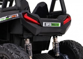 Ramiz Buggy UTV Off-roader pre deti Zelená + diaľkové ovládanie + nosič batožiny + pomalý štart + EVA + MP3 LED