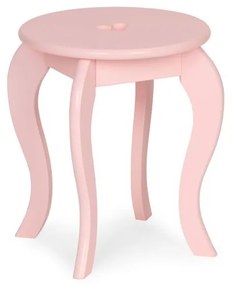 Ružový detský toaletný stolík s taburetkou