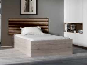 Posteľ BELLA 120x200 cm, dub hľuzovka Rošt: S latkovým roštom, Matrac: Matrac Deluxe 10 cm