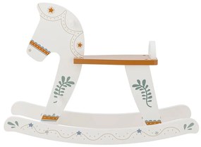Bloomingville Drevený hojdací kôň RUDDY V.45cm biely
