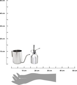 Kanva na polievanie, sada 2ks, 0,5 l+0,3 l, strieborná